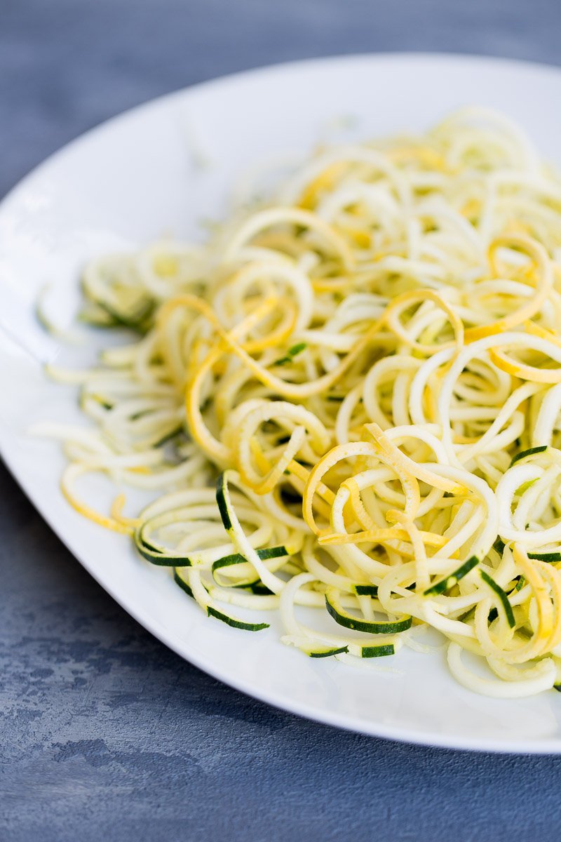 Zucchini noodle dish