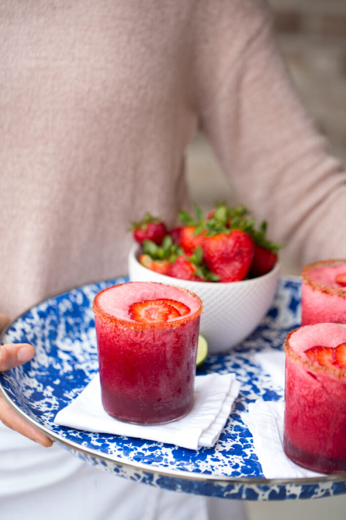 Strawberry And Hibiscus Margaritas