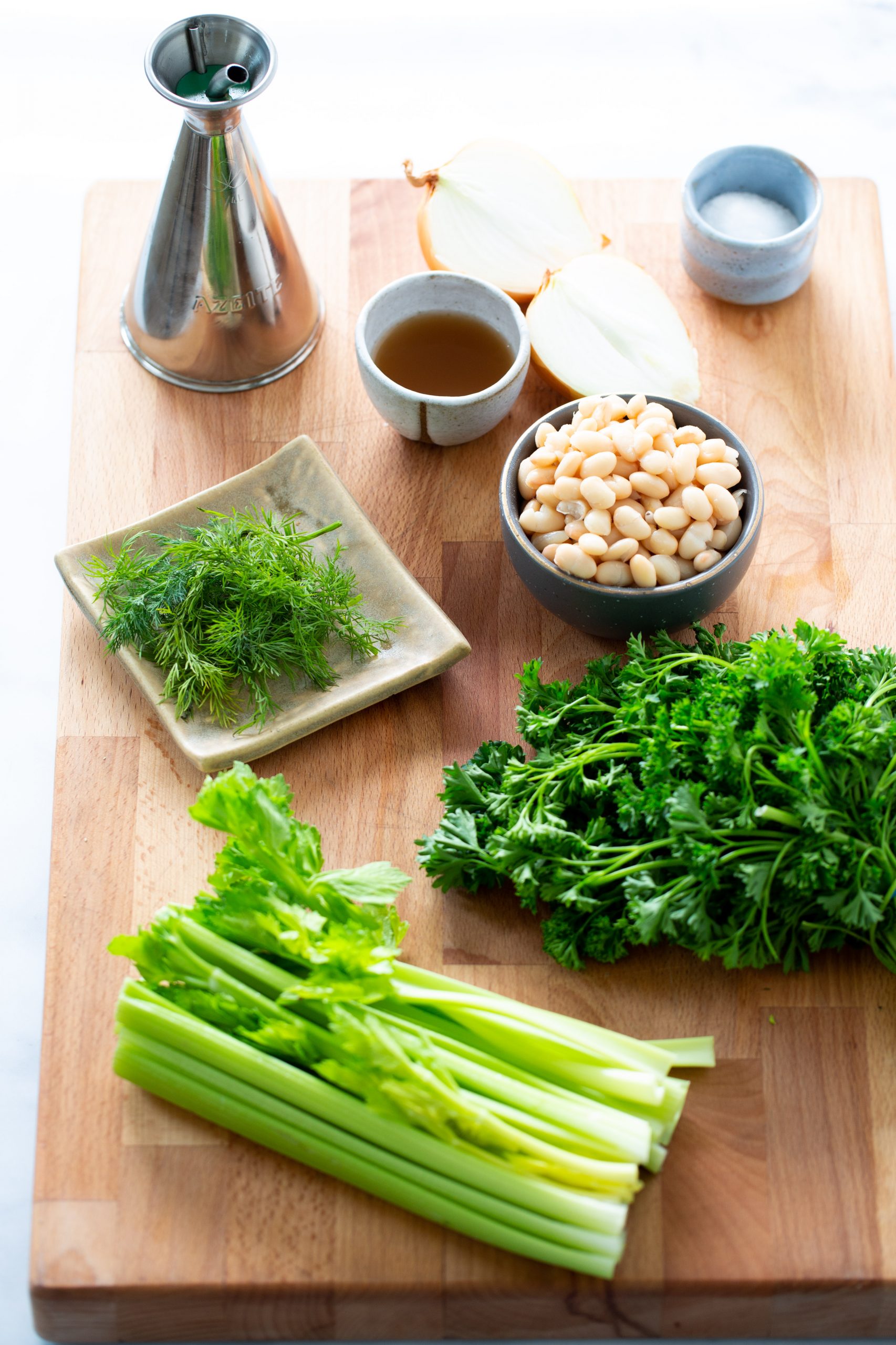 Ingredients to make perfect celery salad