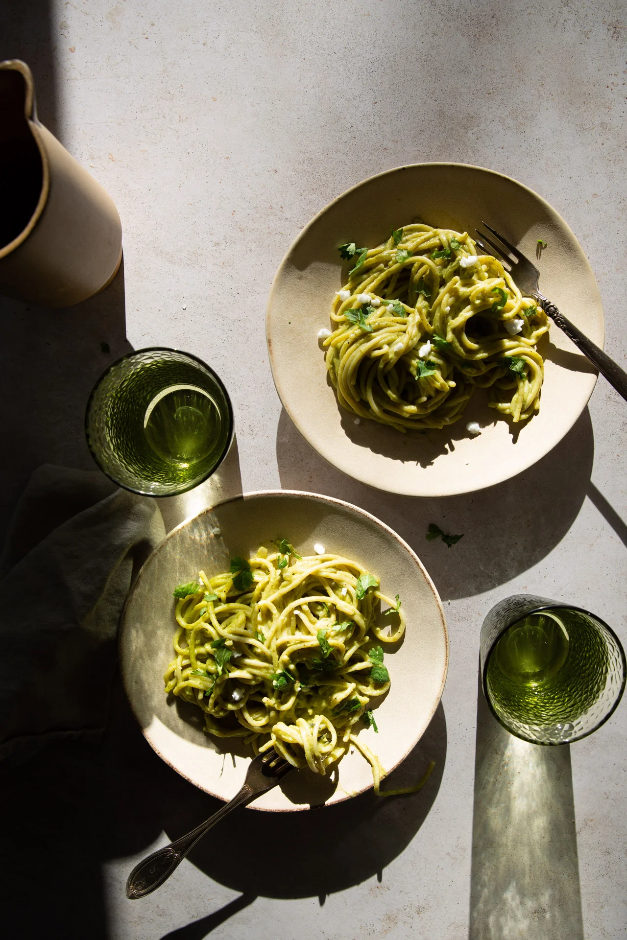 Vegan Mexican green Spaghetti (espagueti verde) - Ale Cooks