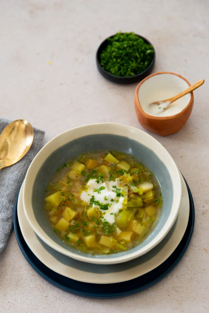 sopa de poro y papa 3