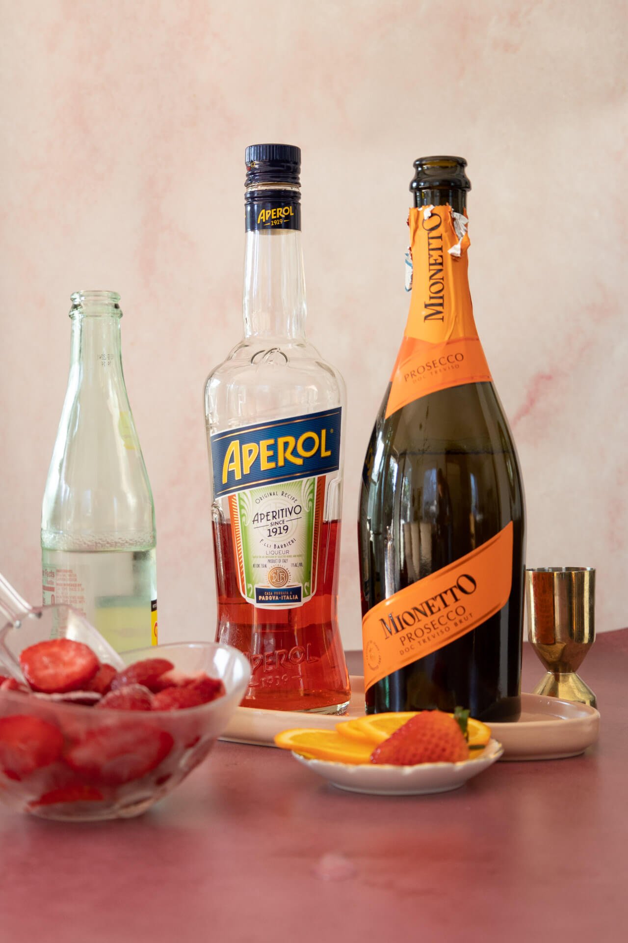 Aperol Spritz with Strawberries