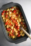 Baked gnocchi with cherry tomato and feta