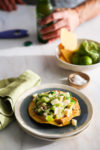Vegan Ceviche verde tostadas (palm hearts)